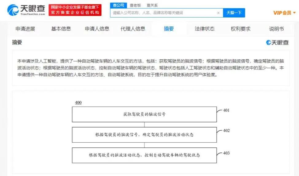 华为新专利：根据脑波状态控制车辆是否自动驾驶