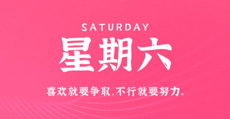 4月8日，星期六，在这里每天60秒读懂世界！